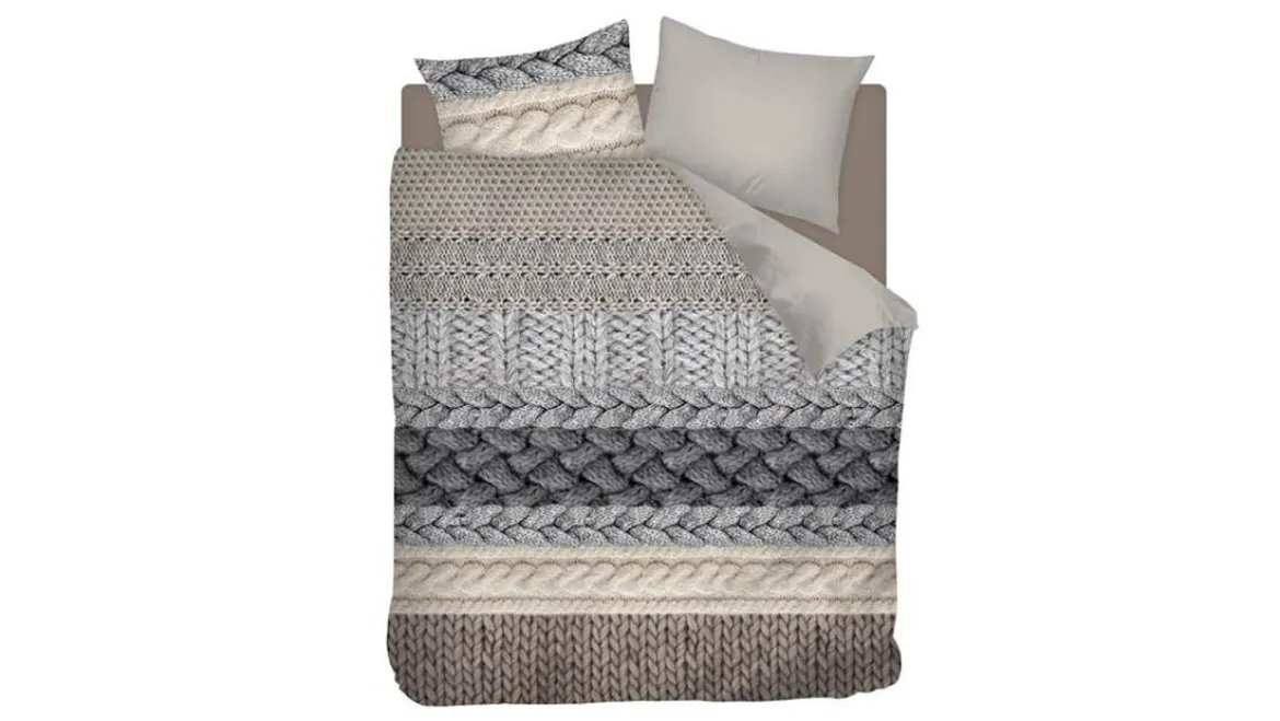 Snoozing Knitted Wool flanel dekbedovertrek