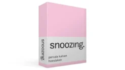 Snoozing percale katoen hoeslaken