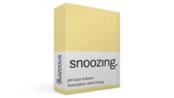 Snoozing percale katoen hoeslaken extra hoog