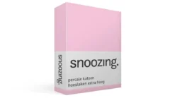 Snoozing percale katoen hoeslaken extra hoog