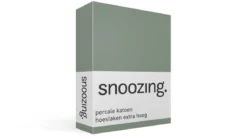 Snoozing percale katoen hoeslaken extra hoog