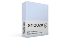 Snoozing percale katoen hoeslaken extra hoog