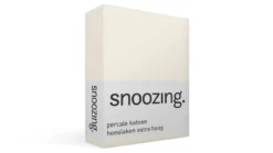 Snoozing percale katoen hoeslaken extra hoog