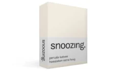 Snoozing percale katoen hoeslaken extra hoog