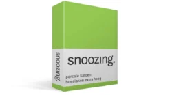 Snoozing percale katoen hoeslaken extra hoog