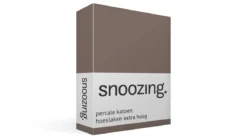 Snoozing percale katoen hoeslaken extra hoog