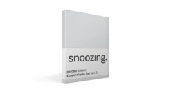 Snoozing percale katoen kussenslopen (set van 2)