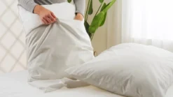 Snoozing percale katoen kussenslopen (set van 2)