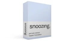 Snoozing percale katoen topper hoeslaken