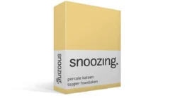 Snoozing percale katoen topper hoeslaken