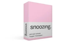 Snoozing percale katoen topper hoeslaken