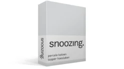 Snoozing percale katoen topper hoeslaken