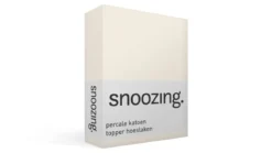 Snoozing percale katoen topper hoeslaken