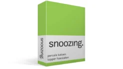 Snoozing percale katoen topper hoeslaken