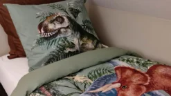 Snoozing Stegosaurus flanel dekbedovertrek