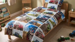 Snoozing Tractor flanel dekbedovertrek