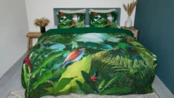 Snoozing Tropical Birds flanel dekbedovertrek