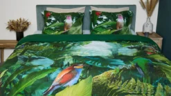 Snoozing Tropical Birds flanel dekbedovertrek