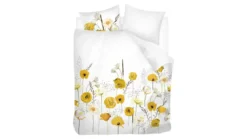 Snoozing Yellow Poppy flanel dekbedovertrek
