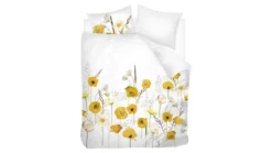 Snoozing Yellow Poppy flanel dekbedovertrek