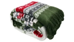Unique Living Rudolf fleece plaid