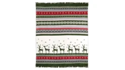Unique Living Rudolf fleece plaid