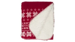 Unique Living Snowflake fleece plaid